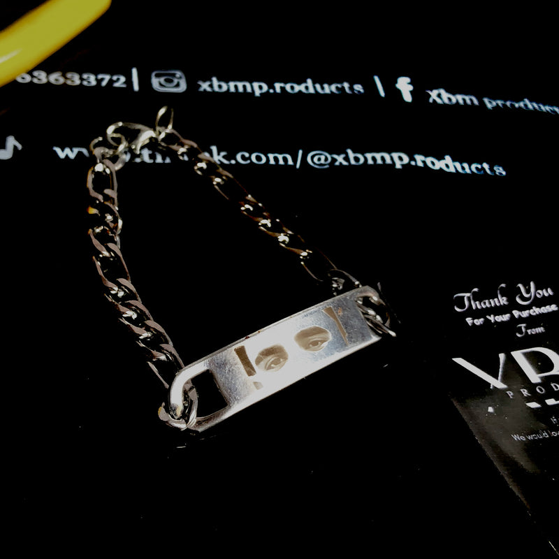 Engraved hand bracelet