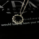 Round shape silver necklace