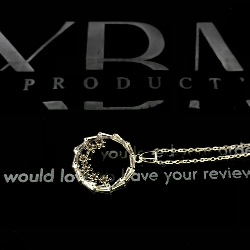 Round shape silver necklace