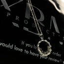 Round shape silver necklace