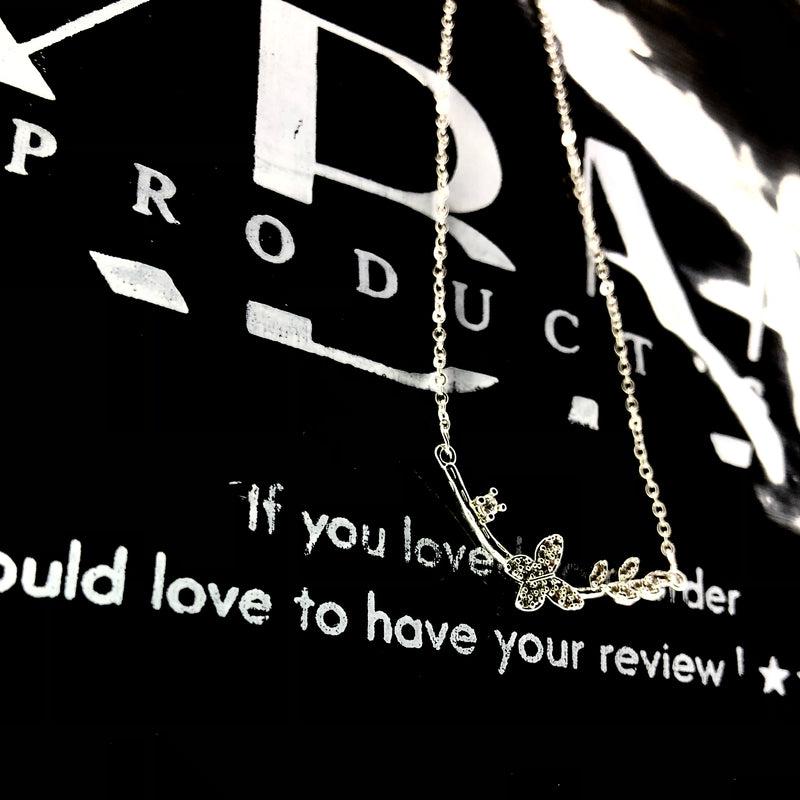 Butterfly garden necklace