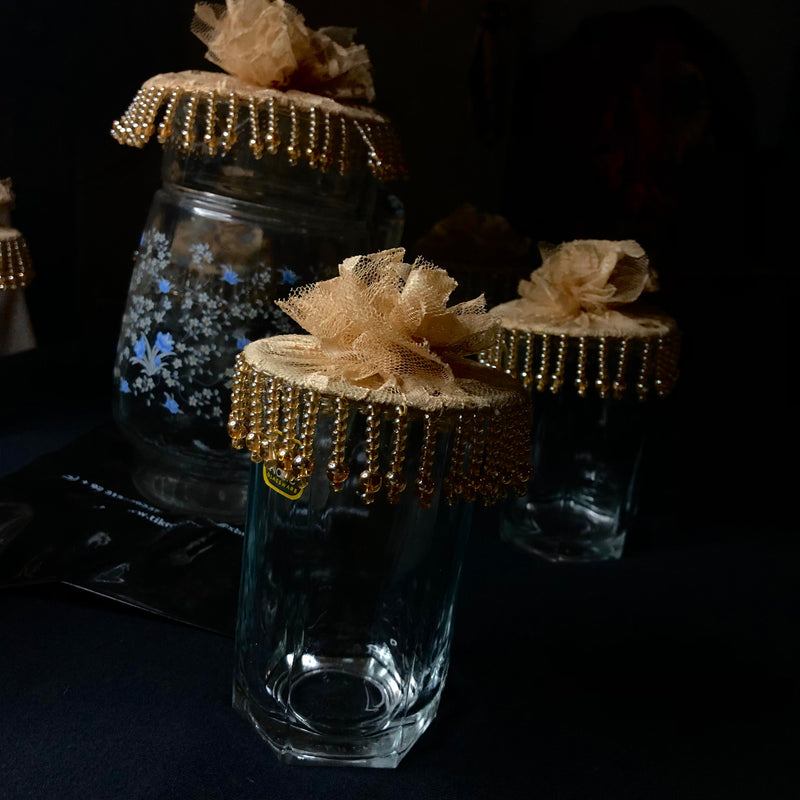 Handmade jug & glass cover