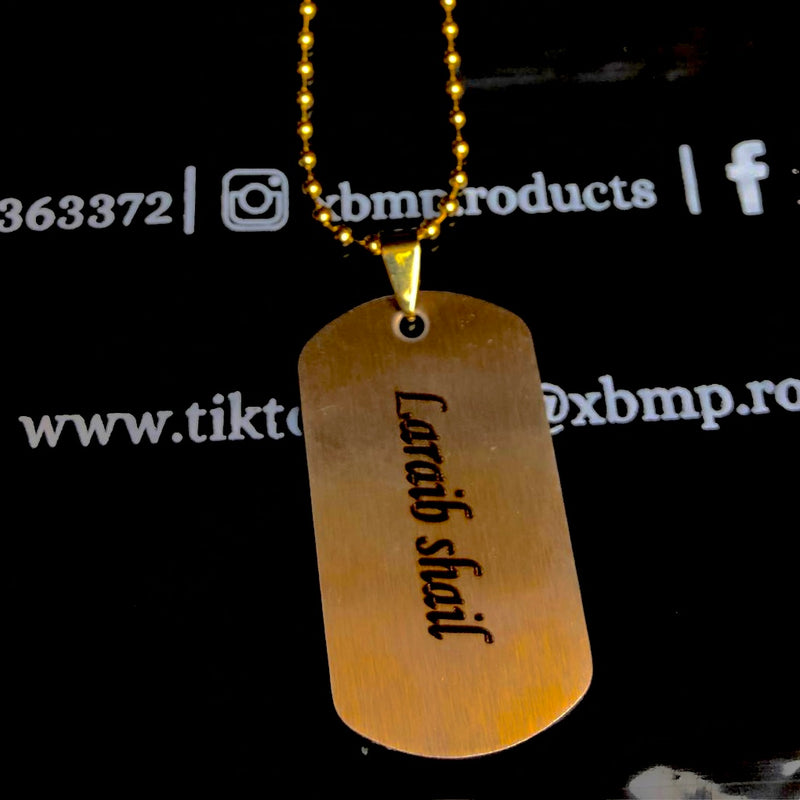Engraved Dog tag necklace
