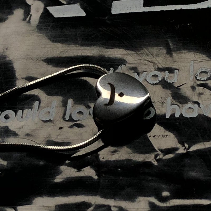 Engraved Heart Charm Pendant