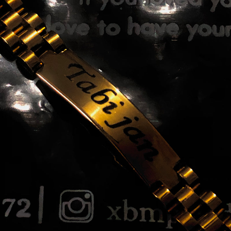 Engraved rado bracelet
